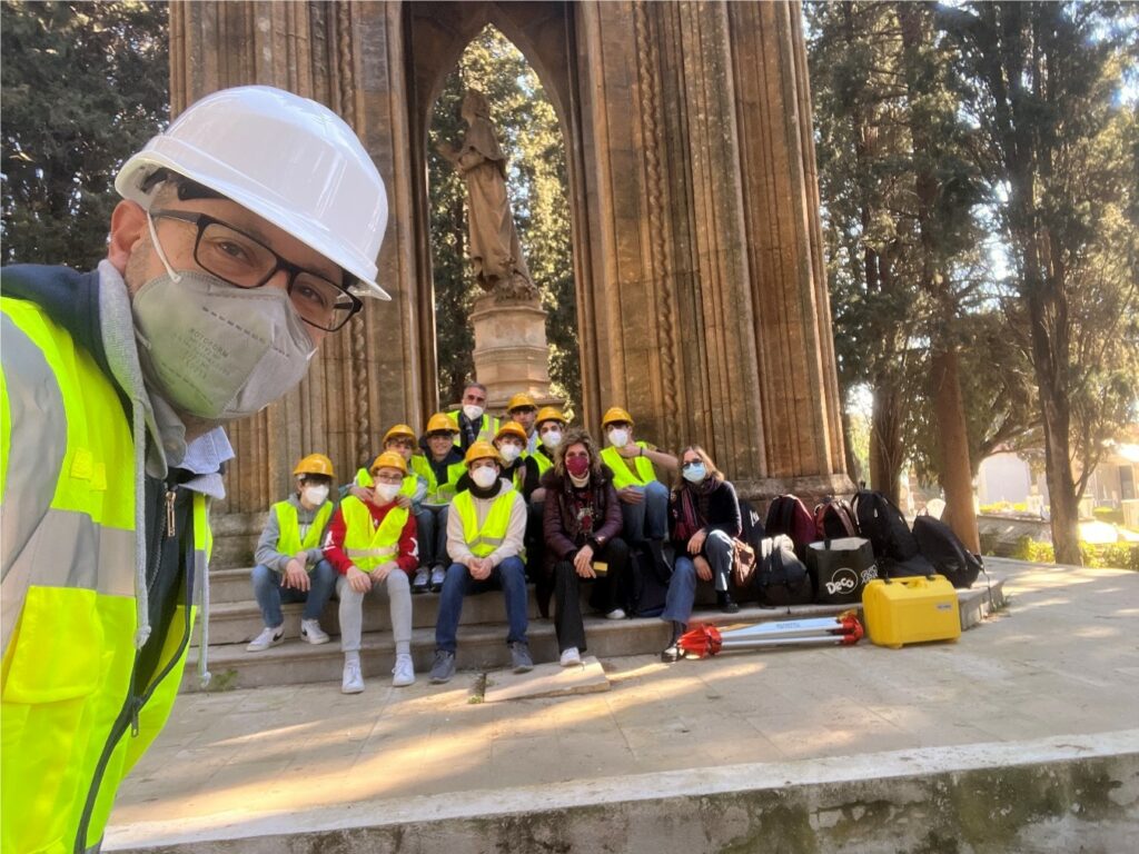 attività PCTO con rilievo del Cimitero di Monreale