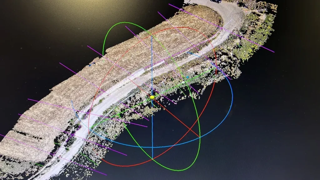 Nuvola di punti di un tratto di costa ottenuta con il laser scanner